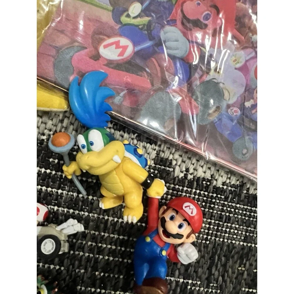 Super Bros Themed Party Decorations party treat box table cloth figures mario